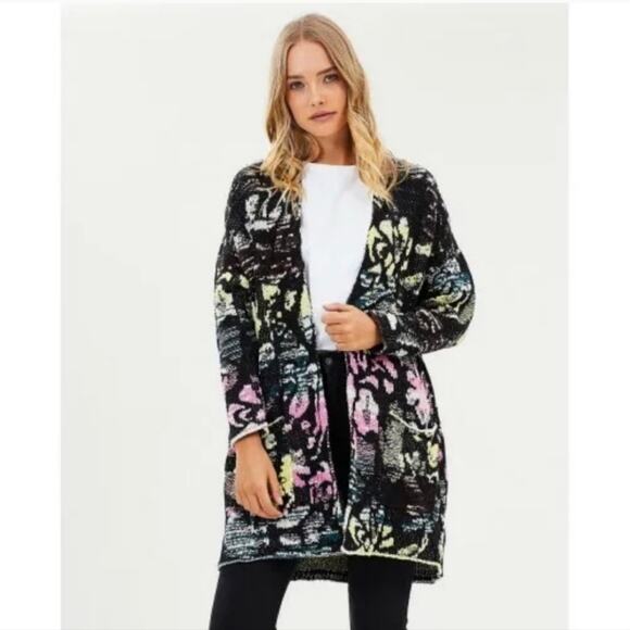 Free People Think Twice Technicolor Cardigan Sweater - Picture 8 of 11